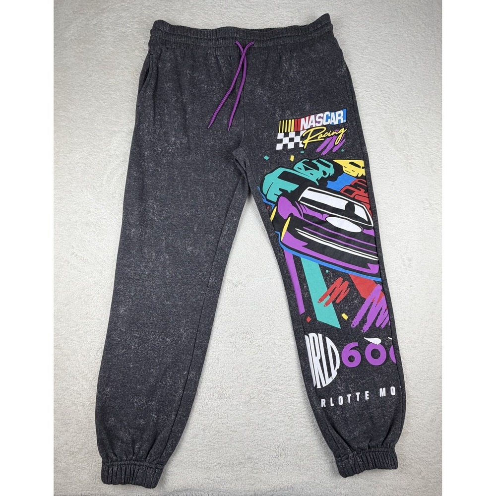 NASCAR Racing World 600 Charlotte Motor‎ Speedway Sweatpants Mens XL Gray Black
